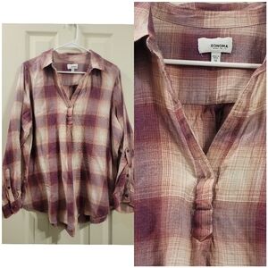 SONOMA Plaid Longsleeve Shirt